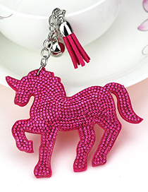 Lovely Plum Red Unicorn&tassel Decorated Ornaments