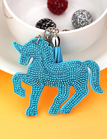 Lovely Blue Unicorn&tassel Decorated Ornaments