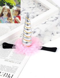 Fashion Silver Color Unicorn Flower Shape Decorated Hair Band