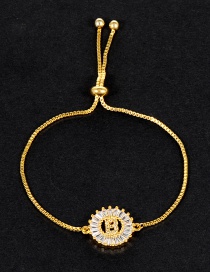 Fashion Gold Color B Letter Shape Decorated Bracelet