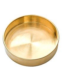 Luxury Gold Color Round Shape Decorated Storage Tray