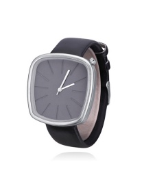 Elegant Black Square Shape Dial Design Watch