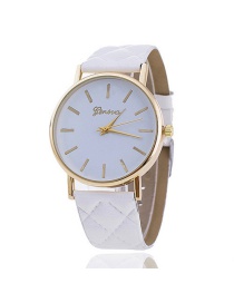 Fashion White Letter Pattern Decorated Simple Watch