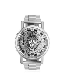 Fashion Silver Color Hollow Out Design Simple Watch
