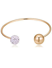 Personality Gold Color Balls Shape Design Opening Bracelet