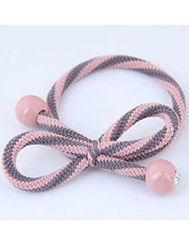 Sweet Pink+gray Bowknot Shape Design Hair Band