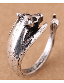 Vintage Antique Silver Pig Shape Design Opening Ring