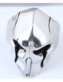 Vintage Antique Silver Skull Shape Design Opening Ring