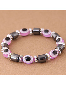 Fashion Purple Eye Shape Decorated Bracelet