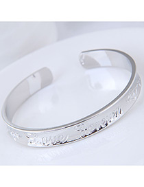 Fashion Silver Color Pure Color Decorated Bracelet