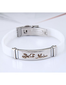 Fashion White Aries Shape Pattern Decorated Bracelet
