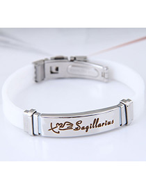 Fashion White Sagittarius Shape Pattern Decorated Bracelet