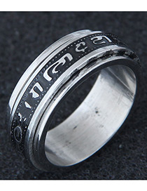 Trendy Silver Color Pure Color Decorated Ring