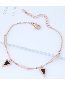 Fashion Gold Color+black Triangle Shape Design Bracelet