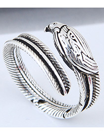 Fashion Silver Color Bird Shape Design Opening Ring