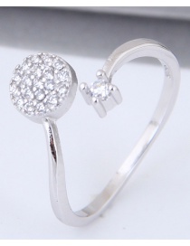 Fashion Silver Color Round Shape Decorated Opening Ring