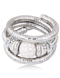 Fashion White Multi-layer Design Bracelet