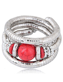 Fashion Red Multi-layer Design Bracelet