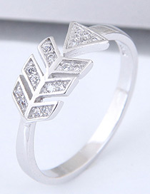Fashion Silver Color Arrow Shape Decorated Ring