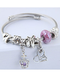 Fashion Purple Crown Shape Decorated Bracelet