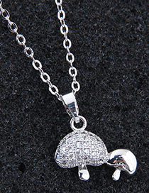 Elegant Silver Color Mushroom Shape Decorated Necklace