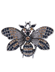 Elegant Black Full Diamond Design Butterfly Shape Brooch