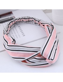 Fashion Pink Stripe Patterm Decorated Hairband