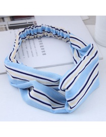 Fashion Blue Stripe Patterm Decorated Hairband