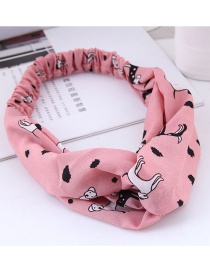 Fashion Pink Dogs Pattern Decorated Hairband