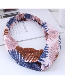Fashion Pink Leaf Pattern Decorated Hairband