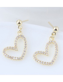 Fashion Gold Color Heart Shape Design Earrings