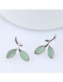 Fashion Green Leaf Shape Decorated Earrings