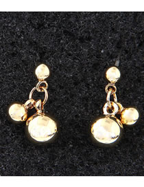 Fashion Gold Color Ball Shape Decorated Earrings
