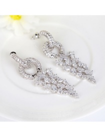 Fashion Silver Color Geometric Shape Decorated Earrings