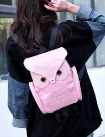 Fashion Pink Owl Shape Decorated Backpack