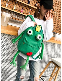 Fashion Green Frog Shape Decorated Backpack(l)