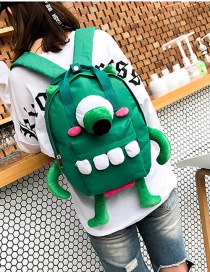 Fashion Green Cartoon Shape Decorated Backpack(l)