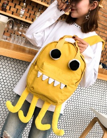 Fashion Yellow Octopus Shape Decorated Backpack(m)