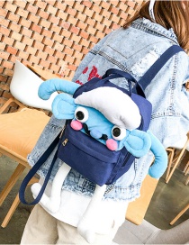 Fashion Blue Cartoon Shape Decorated Backpack(m)