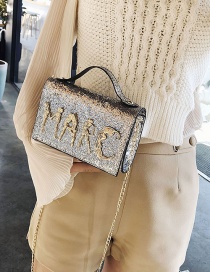 Fashion Silver Color Paillette Shape Decorated Bag