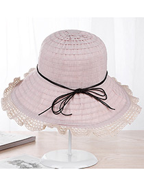 Fashion Beige Strip Shape Decorated Hat