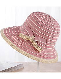 Fashion Pink Bowknot Shape Decorated Hat