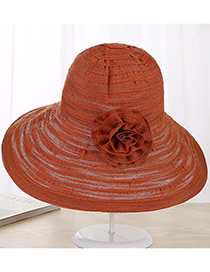 Fashion Orange Flower Shape Decorated Hat