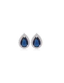 Fashion Blue Waterdrop Design Simple Earrings