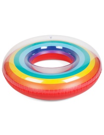 Fashion Multi-color Rainbow Pattern Decorated Swimming Ring(250g)