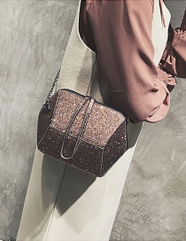 Fashion Khaki Paillette Shape Decorated Bag