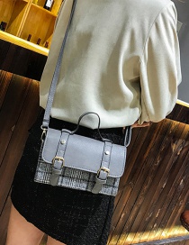Fashion Gray Grid Shape Decorated Bag