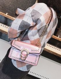 Fashion Pink Full Diamond Decorated Bag