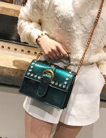 Fashion Green Belt Buckle Shape Decorated Bag
