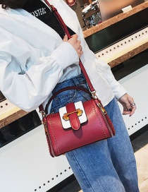 Fashion Red Rivet Decorated Simple Bag